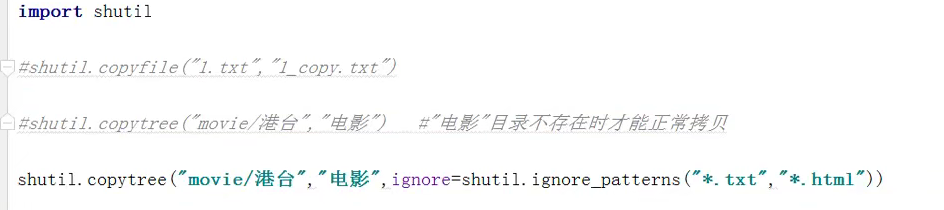 shutil模块代码展示